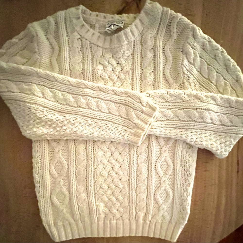 TALBOT’S KIDS FISHERMAN SWEATER Beautiful! 100% Cotton 6